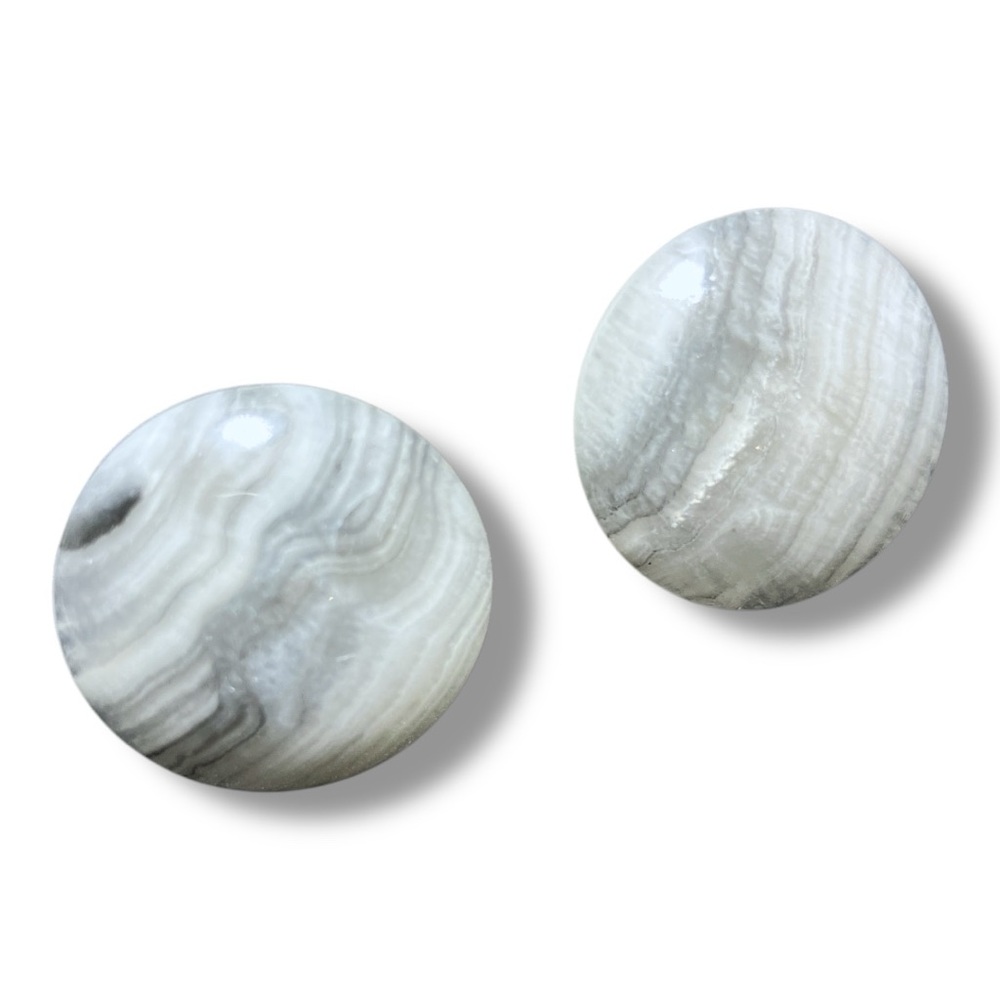 VINTAGE Gray marble patterned 80’s screw-on/clip-on earrings